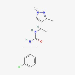 1-[2-(3-Chlorophenyl)propan-2-yl]-3-[1-(1,3-dimethylpyrazol-4-yl)ethyl]urea