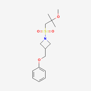 1-(2-Methoxy-2-methylpropyl)sulfonyl-3-(phenoxymethyl)azetidine