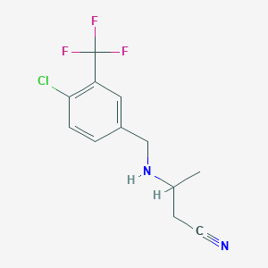 3-[[4-Chloro-3-(trifluoromethyl)phenyl]methylamino]butanenitrile