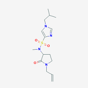 N-methyl-1-(2-methylpropyl)-N-(2-oxo-1-prop-2-enylpyrrolidin-3-yl)imidazole-4-sulfonamide