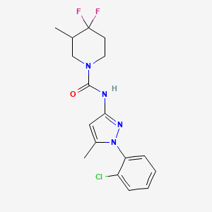 N-[1-(2-chlorophenyl)-5-methylpyrazol-3-yl]-4,4-difluoro-3-methylpiperidine-1-carboxamide