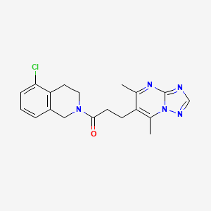 1-(5-chloro-3,4-dihydro-1H-isoquinolin-2-yl)-3-(5,7-dimethyl-[1,2,4]triazolo[1,5-a]pyrimidin-6-yl)propan-1-one