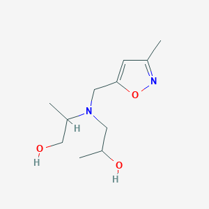 1-[1-Hydroxypropan-2-yl-[(3-methyl-1,2-oxazol-5-yl)methyl]amino]propan-2-ol