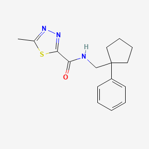 5-methyl-N-[(1-phenylcyclopentyl)methyl]-1,3,4-thiadiazole-2-carboxamide