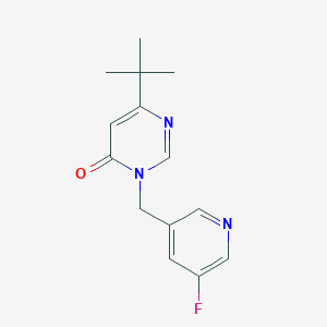 6-Tert-butyl-3-[(5-fluoropyridin-3-yl)methyl]pyrimidin-4-one