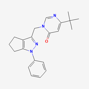 6-tert-butyl-3-[(1-phenyl-5,6-dihydro-4H-cyclopenta[c]pyrazol-3-yl)methyl]pyrimidin-4-one