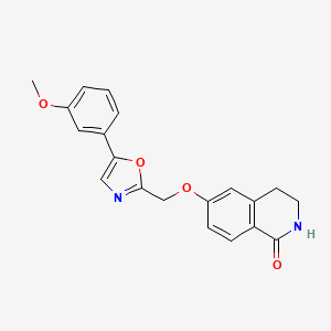 6-[[5-(3-methoxyphenyl)-1,3-oxazol-2-yl]methoxy]-3,4-dihydro-2H-isoquinolin-1-one