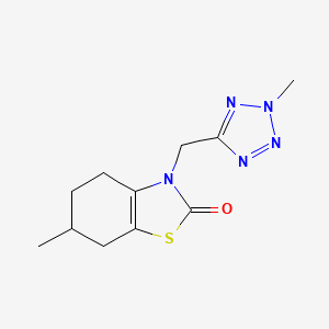 6-Methyl-3-[(2-methyltetrazol-5-yl)methyl]-4,5,6,7-tetrahydro-1,3-benzothiazol-2-one