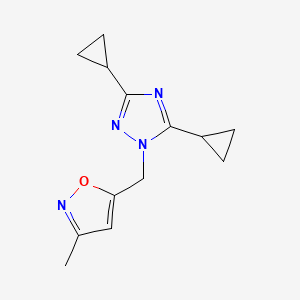 5-[(3,5-Dicyclopropyl-1,2,4-triazol-1-yl)methyl]-3-methyl-1,2-oxazole