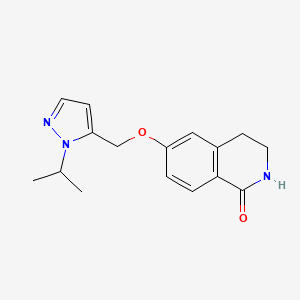 6-[(2-propan-2-ylpyrazol-3-yl)methoxy]-3,4-dihydro-2H-isoquinolin-1-one