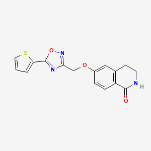 6-[(5-thiophen-2-yl-1,2,4-oxadiazol-3-yl)methoxy]-3,4-dihydro-2H-isoquinolin-1-one