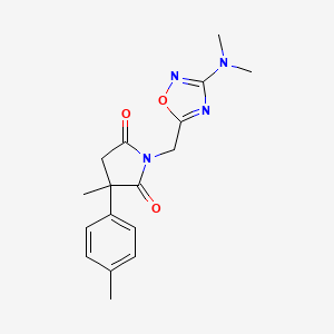 1-[[3-(Dimethylamino)-1,2,4-oxadiazol-5-yl]methyl]-3-methyl-3-(4-methylphenyl)pyrrolidine-2,5-dione