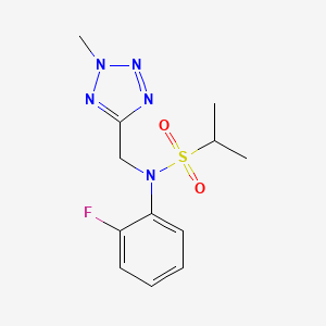 N-(2-fluorophenyl)-N-[(2-methyltetrazol-5-yl)methyl]propane-2-sulfonamide