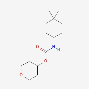 oxan-4-yl N-(4,4-diethylcyclohexyl)carbamate