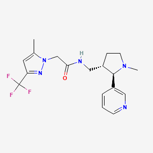 N-[[(2R,3S)-1-methyl-2-pyridin-3-ylpyrrolidin-3-yl]methyl]-2-[5-methyl-3-(trifluoromethyl)pyrazol-1-yl]acetamide