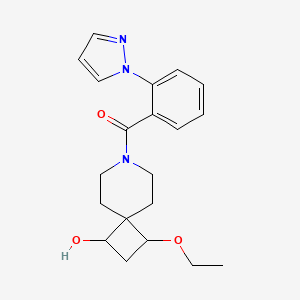 (3-Ethoxy-1-hydroxy-7-azaspiro[3.5]nonan-7-yl)-(2-pyrazol-1-ylphenyl)methanone