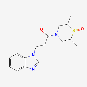 3-(Benzimidazol-1-yl)-1-(2,6-dimethyl-1-oxo-1,4-thiazinan-4-yl)propan-1-one