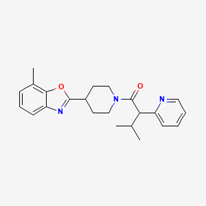 3-Methyl-1-[4-(7-methyl-1,3-benzoxazol-2-yl)piperidin-1-yl]-2-pyridin-2-ylbutan-1-one