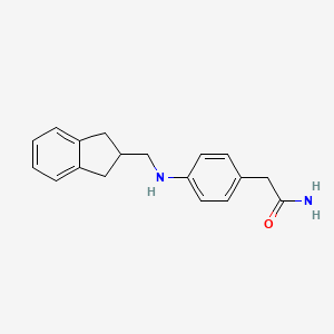 2-[4-(2,3-dihydro-1H-inden-2-ylmethylamino)phenyl]acetamide