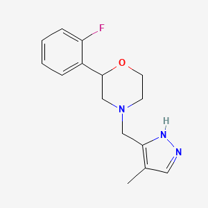 2-(2-fluorophenyl)-4-[(4-methyl-1H-pyrazol-5-yl)methyl]morpholine