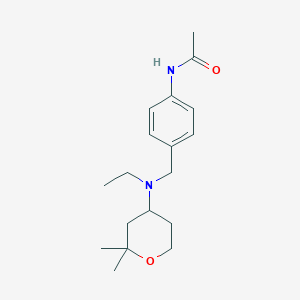 N-[4-[[(2,2-dimethyloxan-4-yl)-ethylamino]methyl]phenyl]acetamide