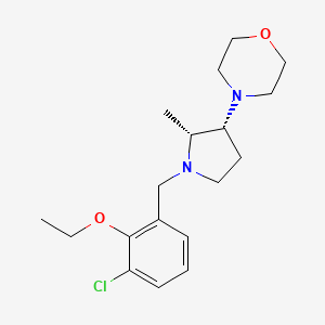 4-[(2R,3R)-1-[(3-chloro-2-ethoxyphenyl)methyl]-2-methylpyrrolidin-3-yl]morpholine