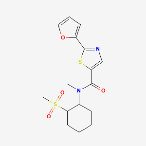 2-(furan-2-yl)-N-methyl-N-(2-methylsulfonylcyclohexyl)-1,3-thiazole-5-carboxamide