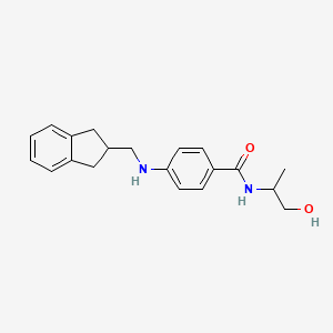 4-(2,3-dihydro-1H-inden-2-ylmethylamino)-N-(1-hydroxypropan-2-yl)benzamide