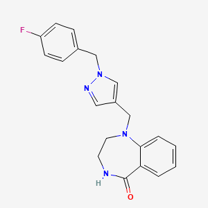 1-[[1-[(4-fluorophenyl)methyl]pyrazol-4-yl]methyl]-3,4-dihydro-2H-1,4-benzodiazepin-5-one