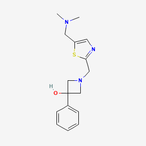 1-[[5-[(Dimethylamino)methyl]-1,3-thiazol-2-yl]methyl]-3-phenylazetidin-3-ol