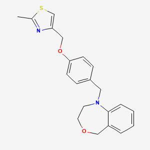 1-[[4-[(2-methyl-1,3-thiazol-4-yl)methoxy]phenyl]methyl]-3,5-dihydro-2H-4,1-benzoxazepine