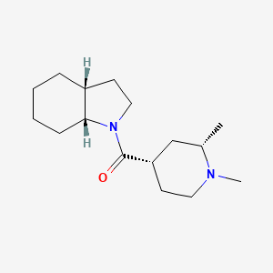 [(3aR,7aR)-2,3,3a,4,5,6,7,7a-octahydroindol-1-yl]-[(2S,4S)-1,2-dimethylpiperidin-4-yl]methanone