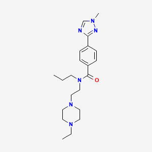 N-[2-(4-ethylpiperazin-1-yl)ethyl]-4-(1-methyl-1,2,4-triazol-3-yl)-N-propylbenzamide