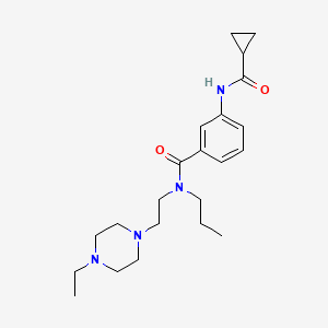 3-(cyclopropanecarbonylamino)-N-[2-(4-ethylpiperazin-1-yl)ethyl]-N-propylbenzamide