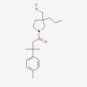 1-[3-(Hydroxymethyl)-3-propylpyrrolidin-1-yl]-3-methyl-3-(4-methylphenyl)butan-1-one