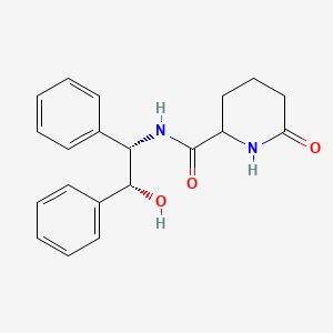 N-[(1S,2R)-2-hydroxy-1,2-diphenylethyl]-6-oxopiperidine-2-carboxamide