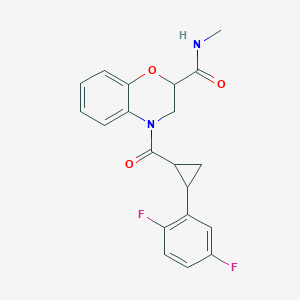 4-[2-(2,5-difluorophenyl)cyclopropanecarbonyl]-N-methyl-2,3-dihydro-1,4-benzoxazine-2-carboxamide