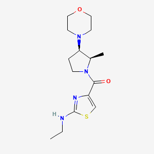 [2-(ethylamino)-1,3-thiazol-4-yl]-[(2R,3R)-2-methyl-3-morpholin-4-ylpyrrolidin-1-yl]methanone