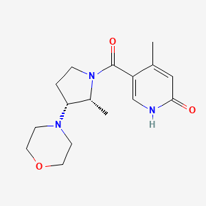 4-methyl-5-[(2R,3R)-2-methyl-3-morpholin-4-ylpyrrolidine-1-carbonyl]-1H-pyridin-2-one