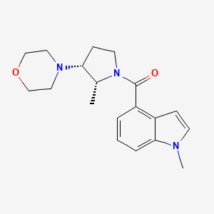 (1-methylindol-4-yl)-[(2R,3R)-2-methyl-3-morpholin-4-ylpyrrolidin-1-yl]methanone