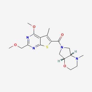 [(4aS,7aR)-4-methyl-2,3,4a,5,7,7a-hexahydropyrrolo[3,4-b][1,4]oxazin-6-yl]-[4-methoxy-2-(methoxymethyl)-5-methylthieno[2,3-d]pyrimidin-6-yl]methanone