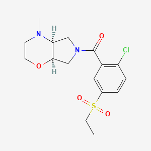 [(4aS,7aR)-4-methyl-2,3,4a,5,7,7a-hexahydropyrrolo[3,4-b][1,4]oxazin-6-yl]-(2-chloro-5-ethylsulfonylphenyl)methanone