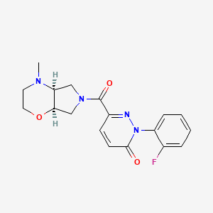 6-[(4aS,7aR)-4-methyl-2,3,4a,5,7,7a-hexahydropyrrolo[3,4-b][1,4]oxazine-6-carbonyl]-2-(2-fluorophenyl)pyridazin-3-one