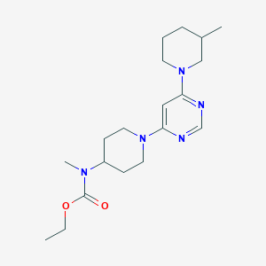 ethyl N-methyl-N-[1-[6-(3-methylpiperidin-1-yl)pyrimidin-4-yl]piperidin-4-yl]carbamate