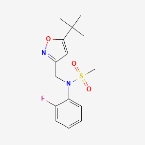 N-[(5-tert-butyl-1,2-oxazol-3-yl)methyl]-N-(2-fluorophenyl)methanesulfonamide