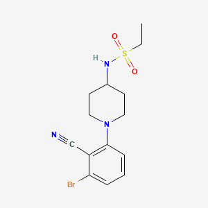 N-[1-(3-bromo-2-cyanophenyl)piperidin-4-yl]ethanesulfonamide