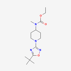 ethyl N-[1-(5-tert-butyl-1,2,4-oxadiazol-3-yl)piperidin-4-yl]-N-methylcarbamate