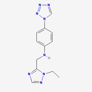 N-[(2-ethyl-1,2,4-triazol-3-yl)methyl]-4-(tetrazol-1-yl)aniline