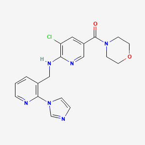 [5-Chloro-6-[(2-imidazol-1-ylpyridin-3-yl)methylamino]pyridin-3-yl]-morpholin-4-ylmethanone