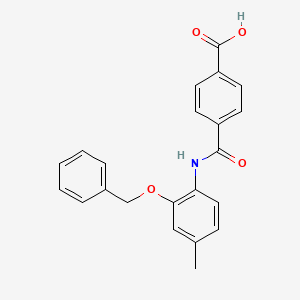 4-[(4-Methyl-2-phenylmethoxyphenyl)carbamoyl]benzoic acid